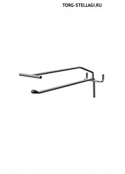 Крючок торговый на перфорацию, одинарный с ценникодержателем (400/4,8/50)